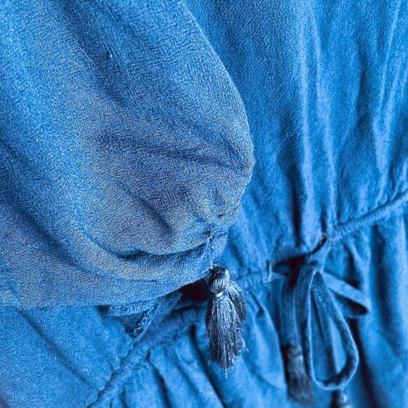 Ellison | Navy Ruffle Long Sleeve Mini Dress Size M | EUC - Picture 8 of 11